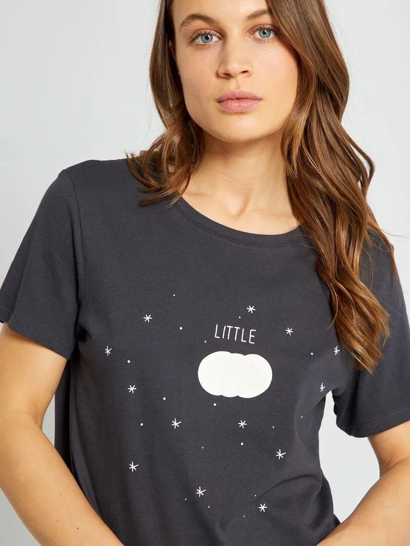 CAMISETA DE PUNTO  NEGRO