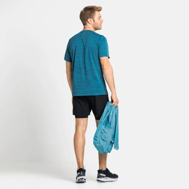 CAMISETA DE RUNNING ODLO ZEROWEIGHT ENGINEERED CHILLTEC (ODLO STEEL GREY MELANGE) HOMBRE