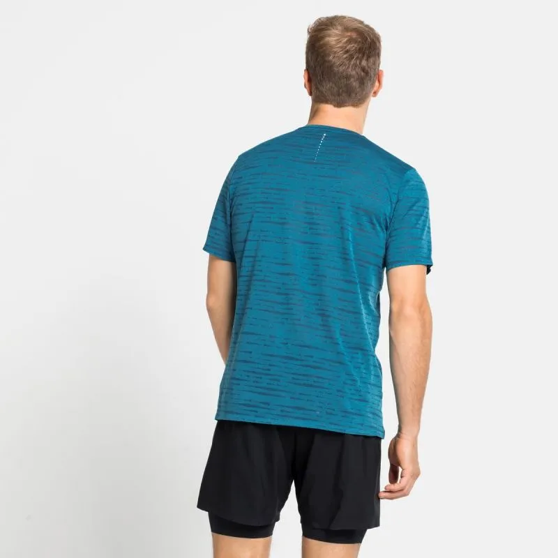 CAMISETA DE RUNNING ODLO ZEROWEIGHT ENGINEERED CHILLTEC (ODLO STEEL GREY MELANGE) HOMBRE