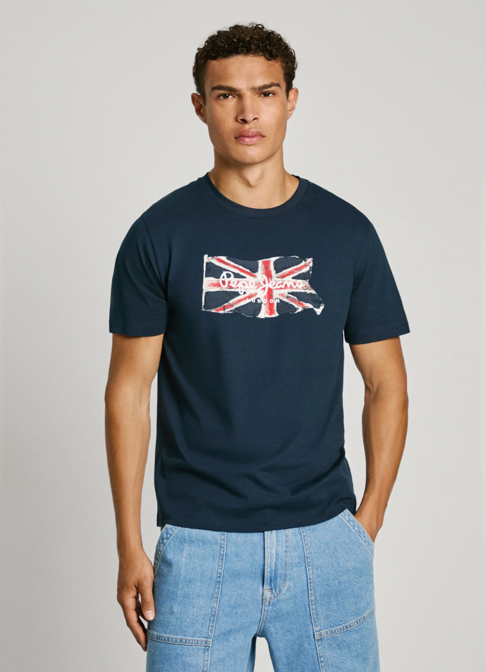 camiseta logo union jack fit regular