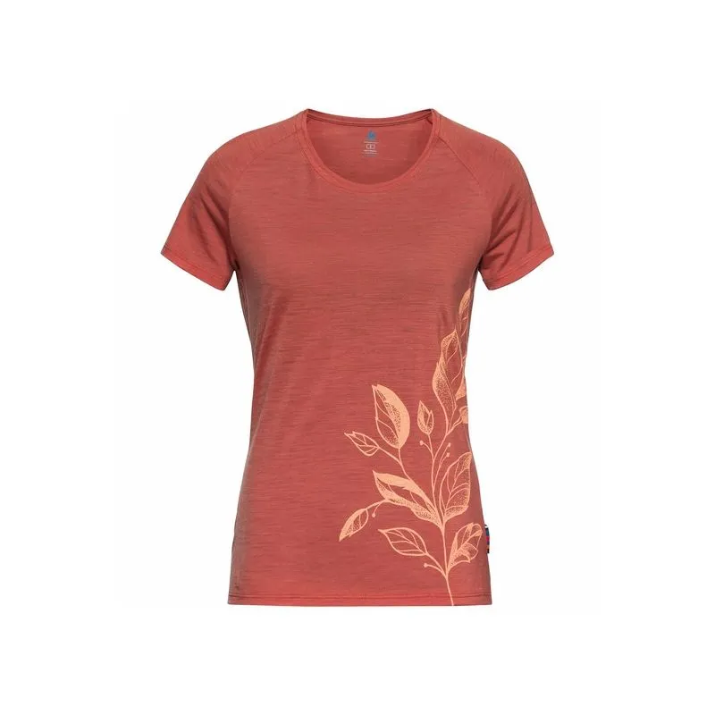 CAMISETA ODLO CONCORD (BURNT SIENNA  VINE GRAPHIC) MUJER