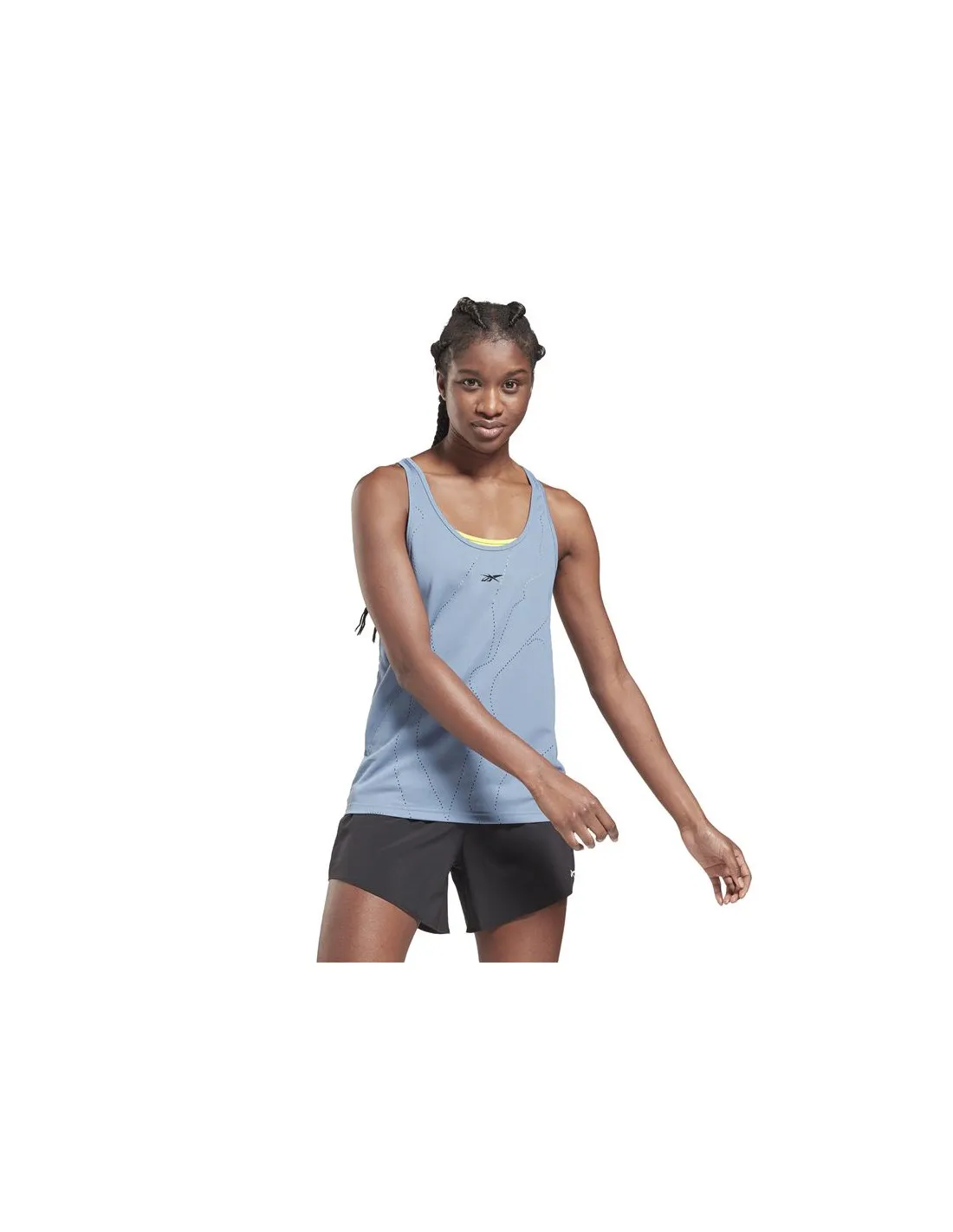 Camiseta sin mangas Reebok United By Fitness Perforated W Blue Slate