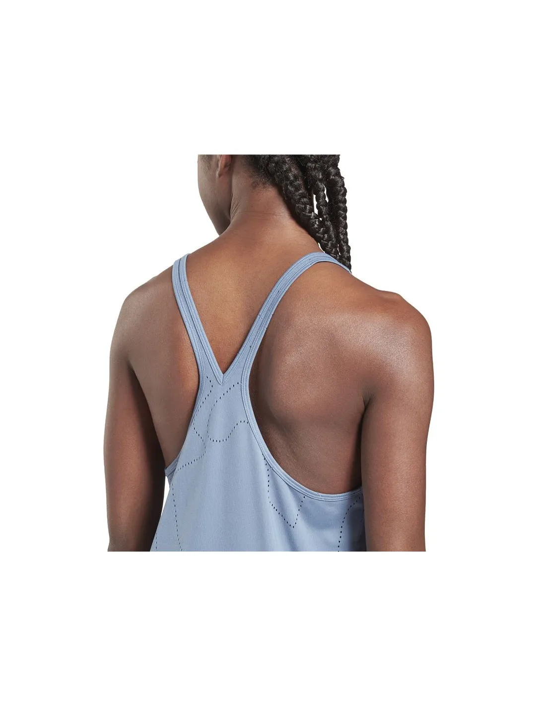 Camiseta sin mangas Reebok United By Fitness Perforated W Blue Slate