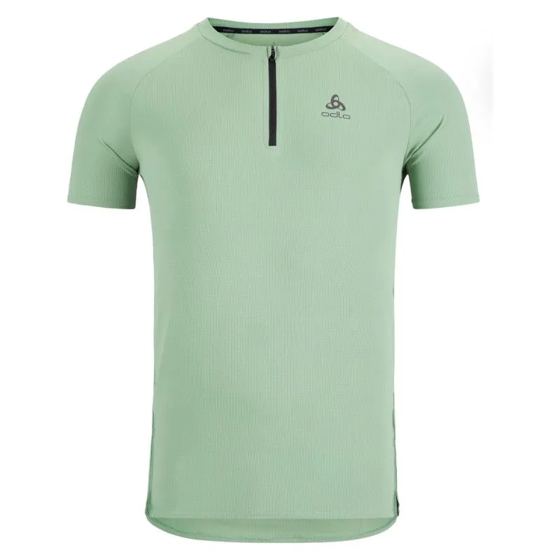 Camiseta trail running media cremallera Odlo Axalp (loden frost) Hombre