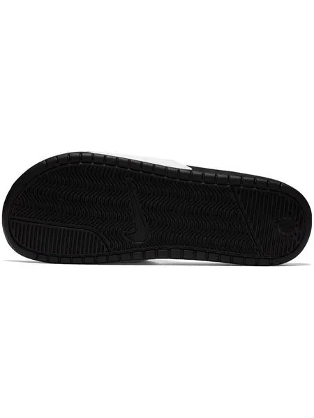 chanclas nike benassi  blanco/negro hombre