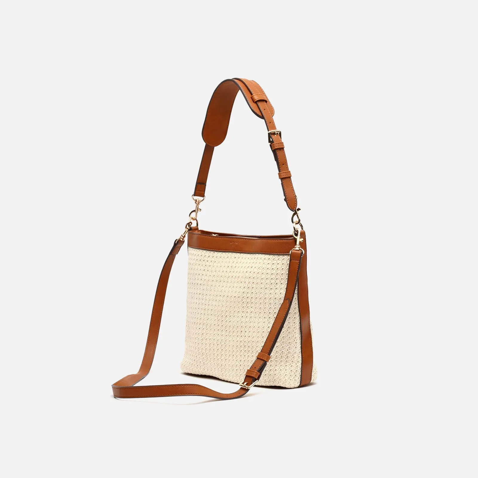 Chao bolso hobo efecto rafia con asa bandolera