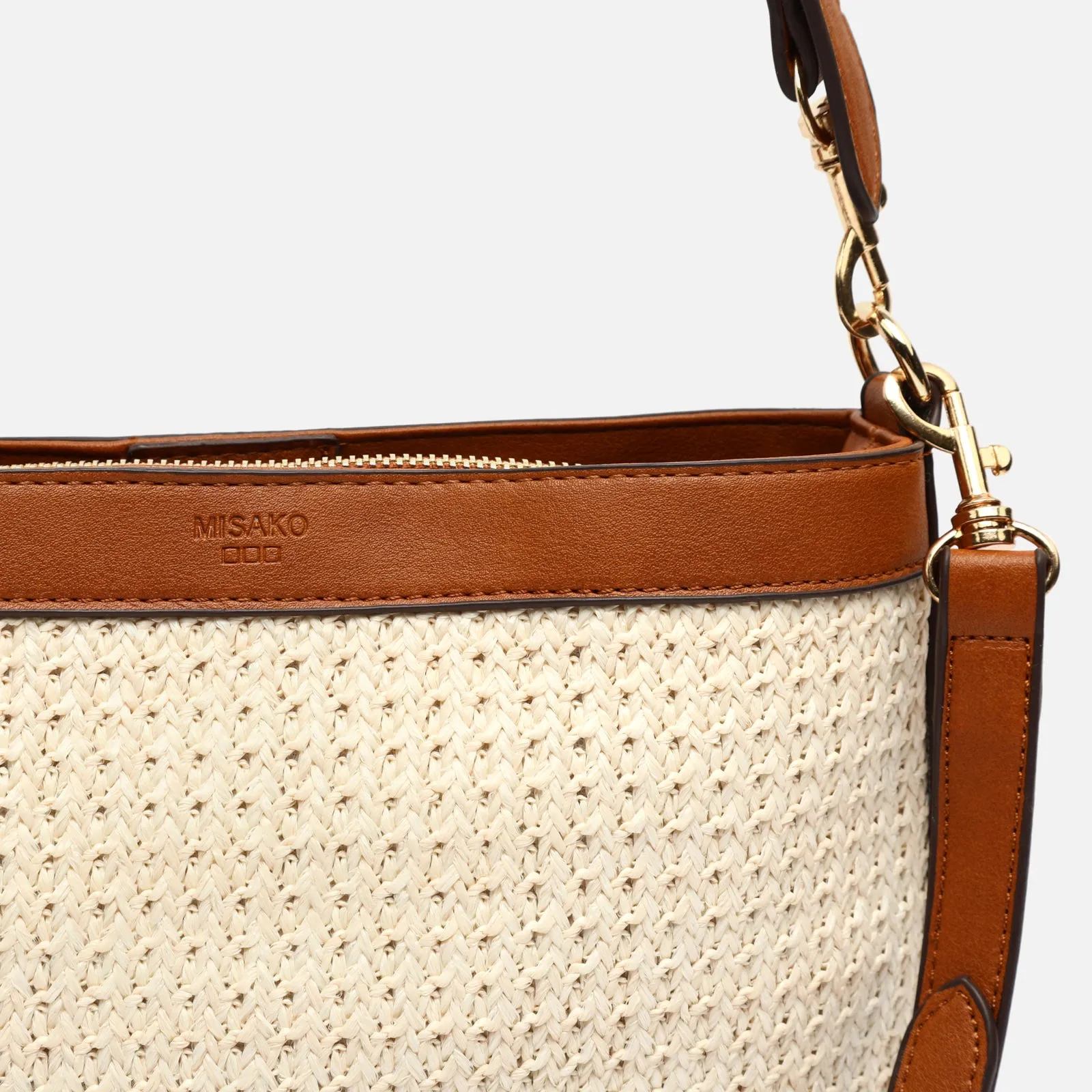 Chao bolso hobo efecto rafia con asa bandolera