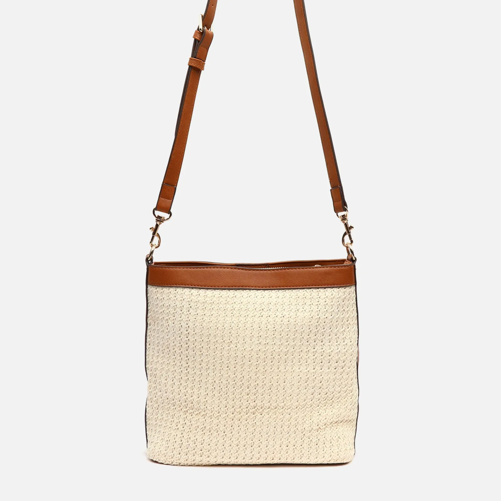 Chao bolso hobo efecto rafia con asa bandolera