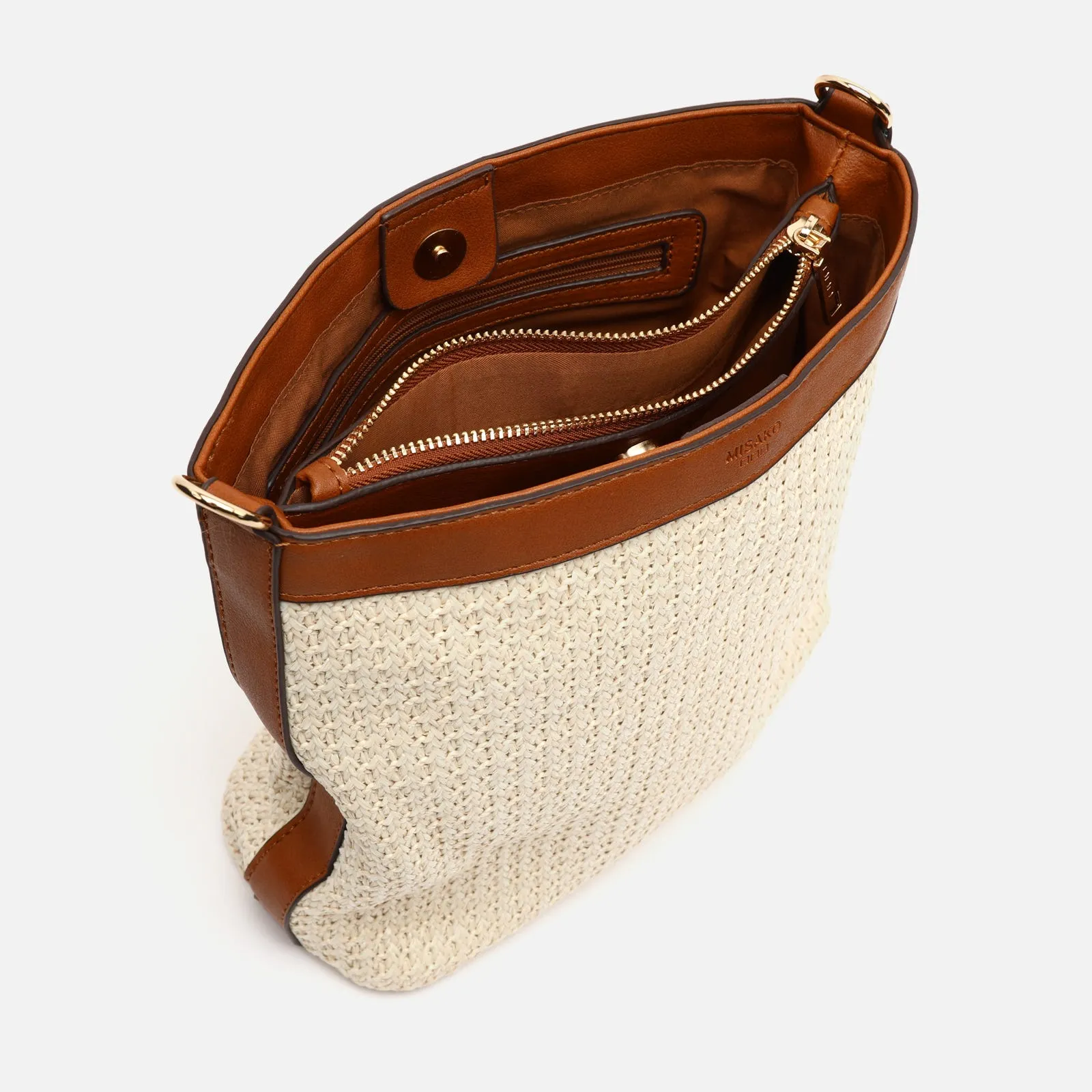 Chao bolso hobo efecto rafia con asa bandolera