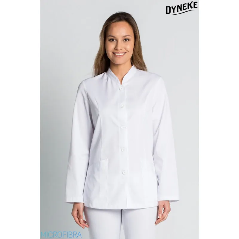 CHAQUETA BáSICA DE MICROFIBRA BLANCA CON BOTONES  DYNEKE