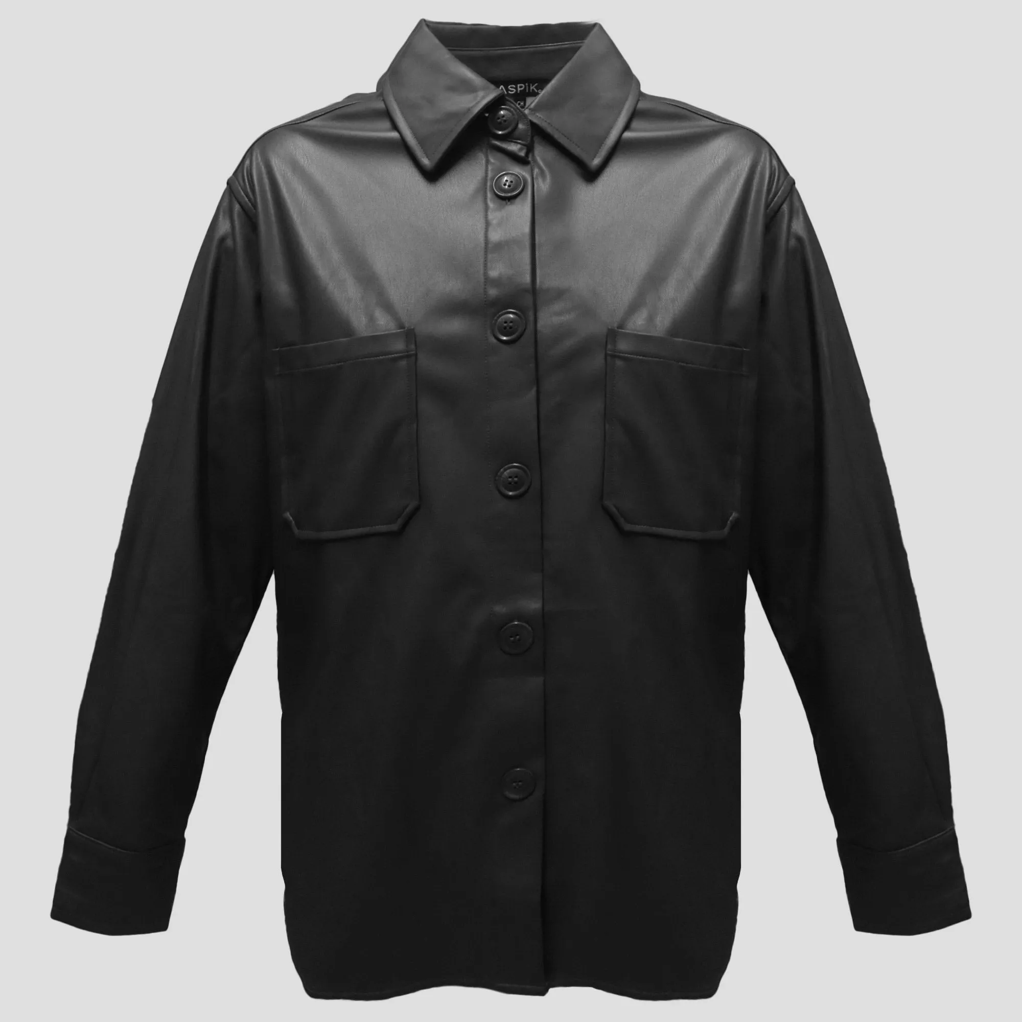CHAQUETA CASUAL TIPO PIEL ASPIK ALF0050