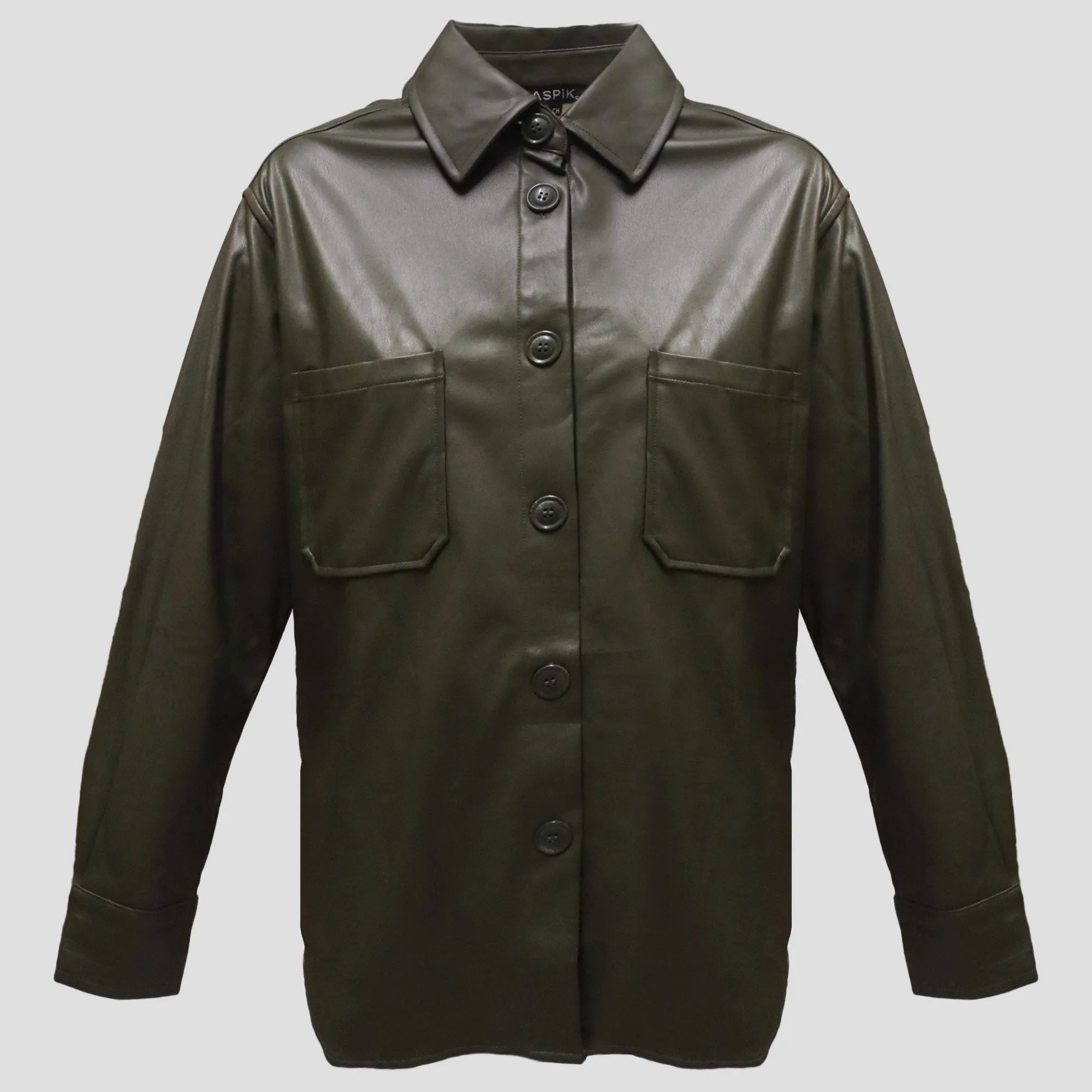 CHAQUETA CASUAL TIPO PIEL ASPIK ALF0050
