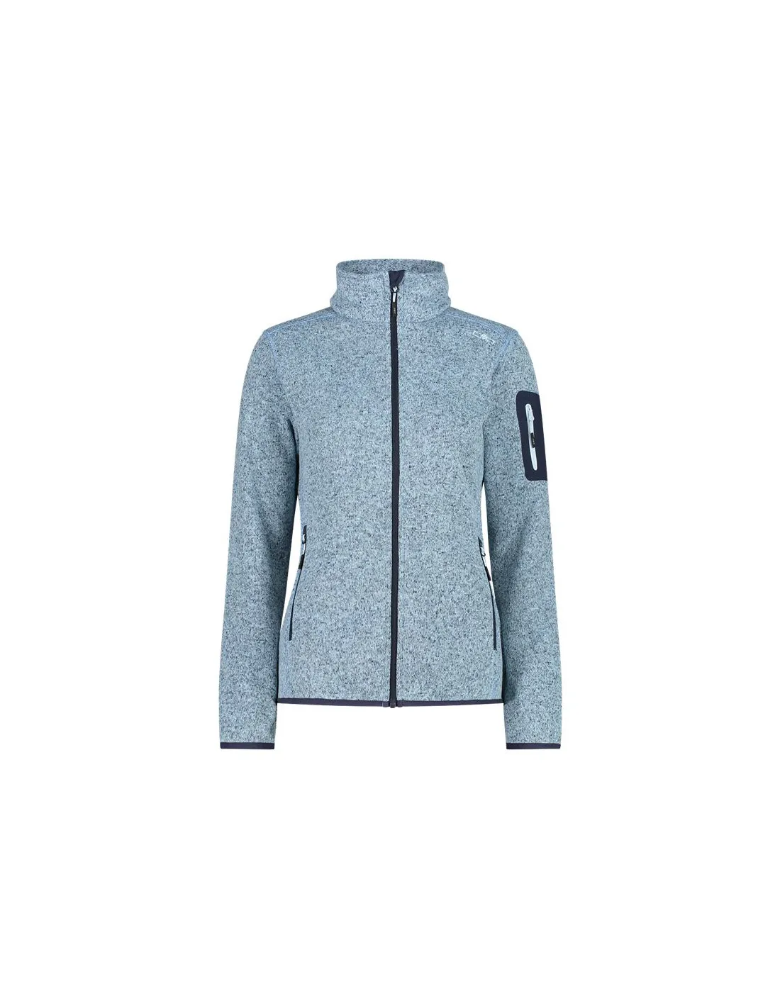 CHAQUETA CMP MELANGE KNITTECH MUJER BLUE