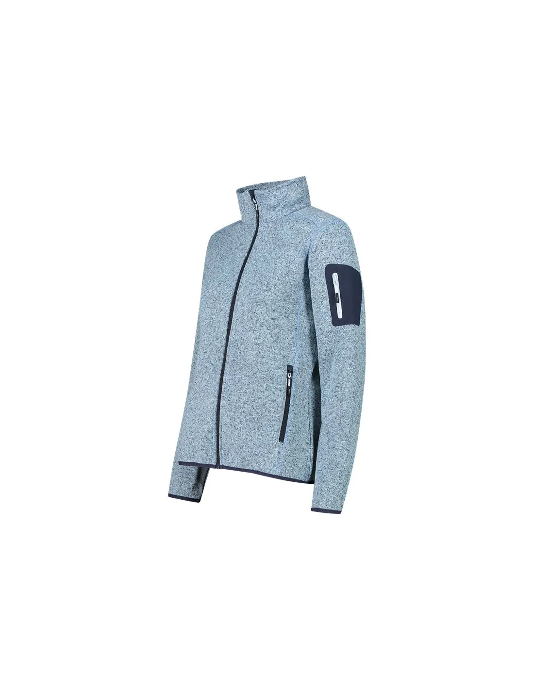 CHAQUETA CMP MELANGE KNITTECH MUJER BLUE