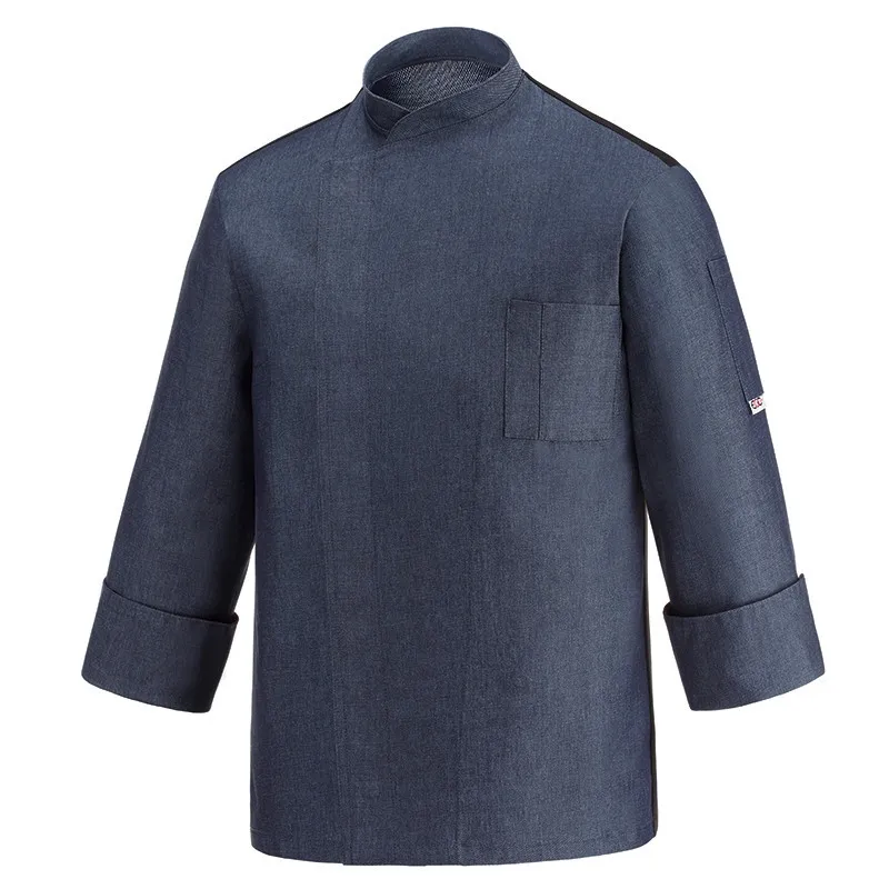 CHAQUETA DE CHEF OTTAVIO JEANS CON CORCHETES  EGOCHEF
