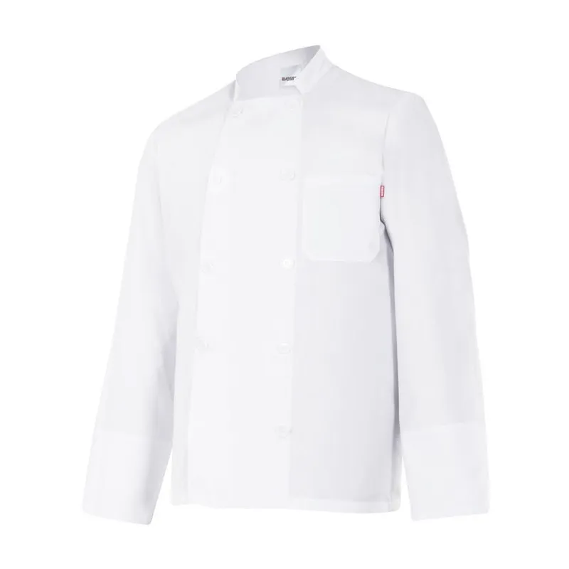 CHAQUETA DE COCINA UNISEX BLANCA DE MANGA LARGA 434  VELILLA