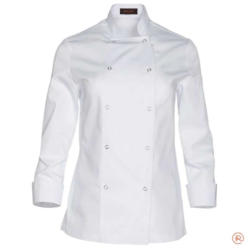 CHAQUETA DE COCINERA SARGA MANGA LARGA BLANCA ALZIRA  ROGER