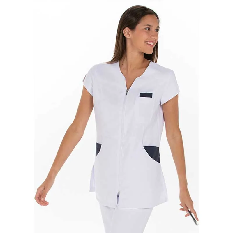 CHAQUETA DE MICROFIBRA MANGA CORTA CONTRASTE AZUL  DYNEKE