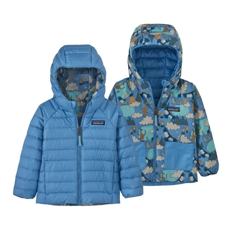 Chaqueta de plumón reversible para niños Patagonia Sudadera de plumón reversible para bebé con capucha (Canto andino: pájar