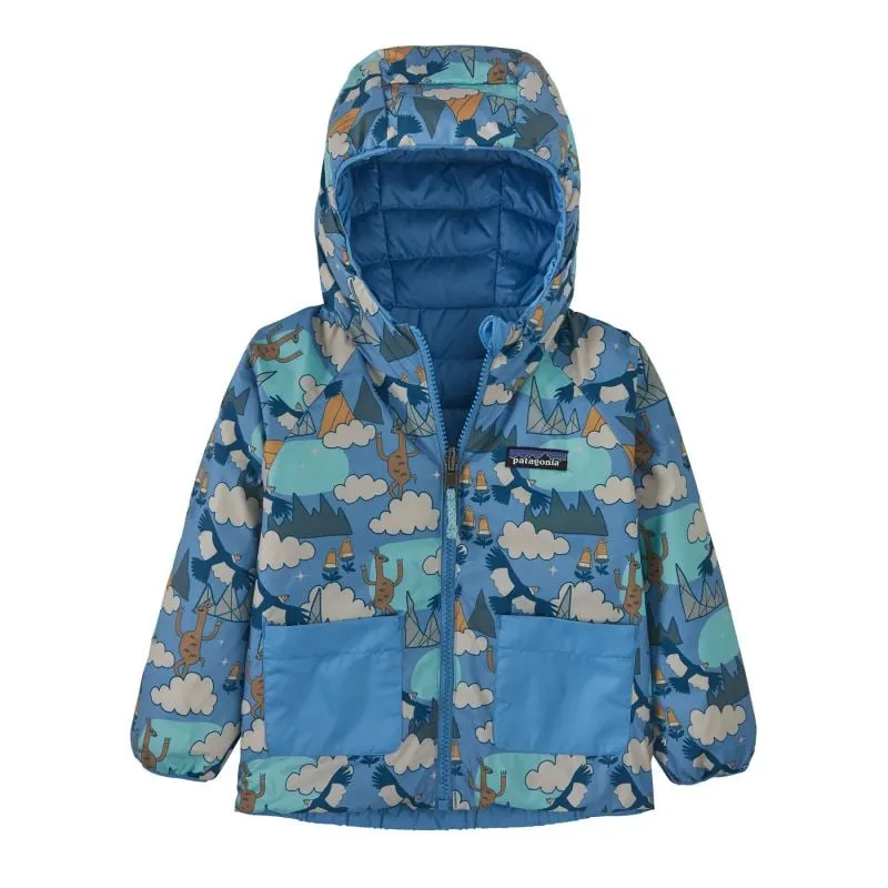 Chaqueta de plumón reversible para niños Patagonia Sudadera de plumón reversible para bebé con capucha (Canto andino: pájar