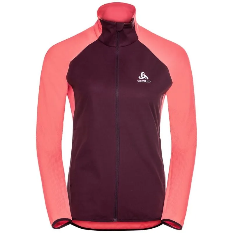 CHAQUETA DE RUNNING ODLO ZEROWEIGHT WARM HYBRID (SIESTA  CATA DE VINOS) MUJER