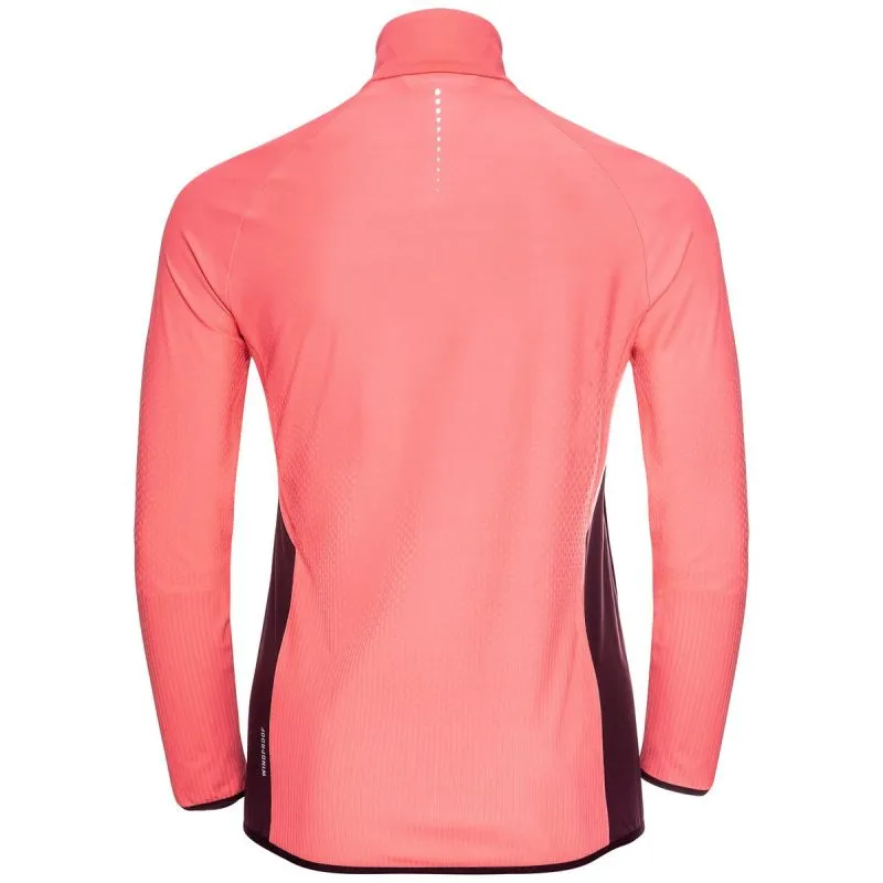 CHAQUETA DE RUNNING ODLO ZEROWEIGHT WARM HYBRID (SIESTA  CATA DE VINOS) MUJER