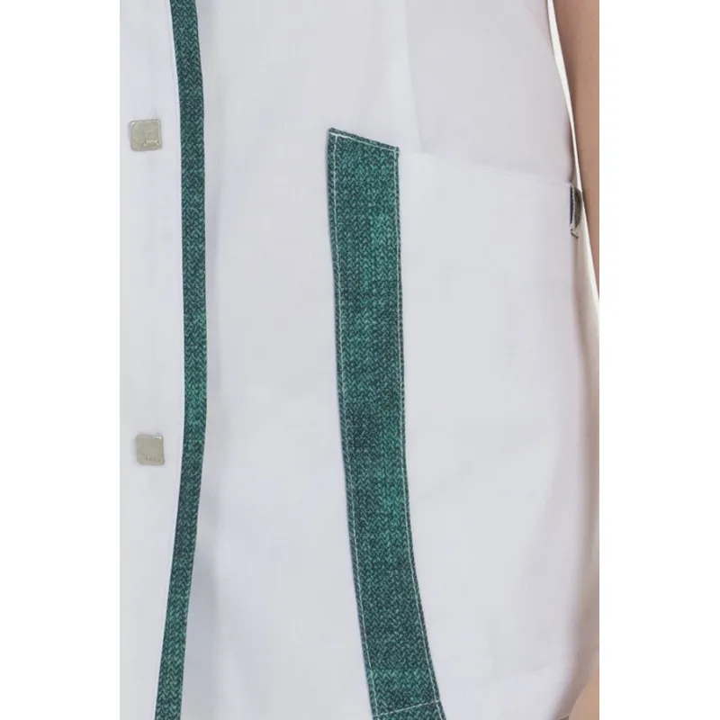 CHAQUETA ENTALLADA DE MANGA LARGA CONTRASTE JASPEADO VERDE DYNEKE