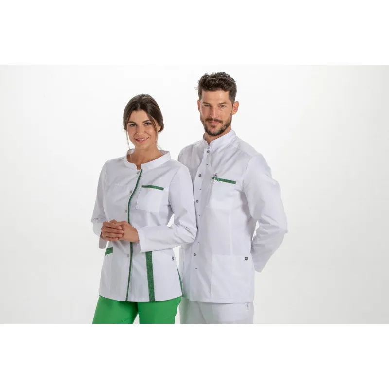 CHAQUETA ENTALLADA DE MANGA LARGA CONTRASTE JASPEADO VERDE DYNEKE