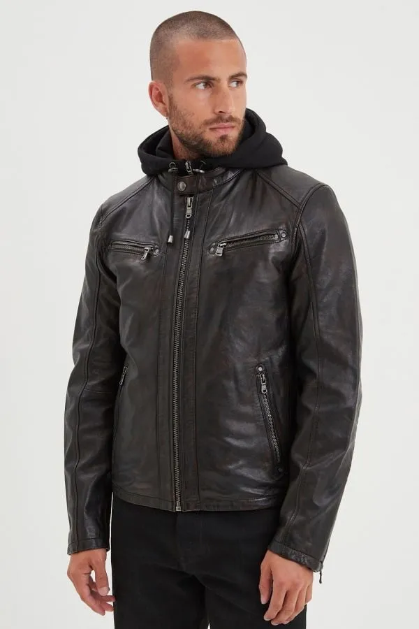 Chaqueta Hombre Daytona Winstoner Sheep Kanval Black/Cognac