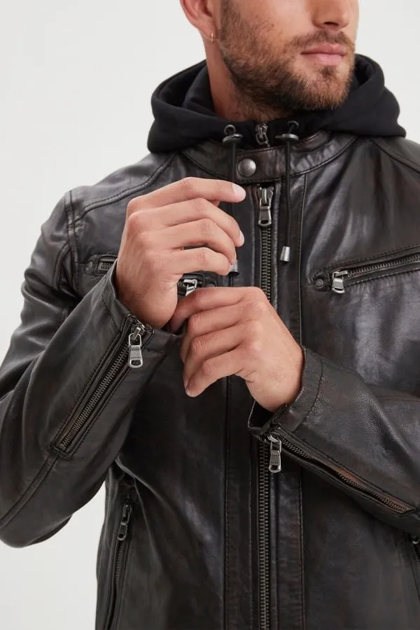 Chaqueta Hombre Daytona Winstoner Sheep Kanval Black/Cognac