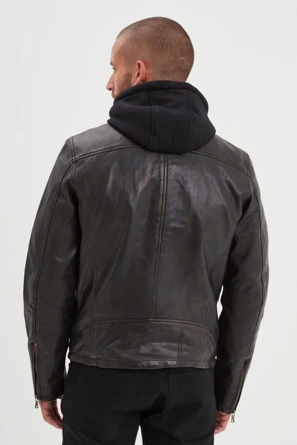 Chaqueta Hombre Daytona Winstoner Sheep Kanval Black/Cognac