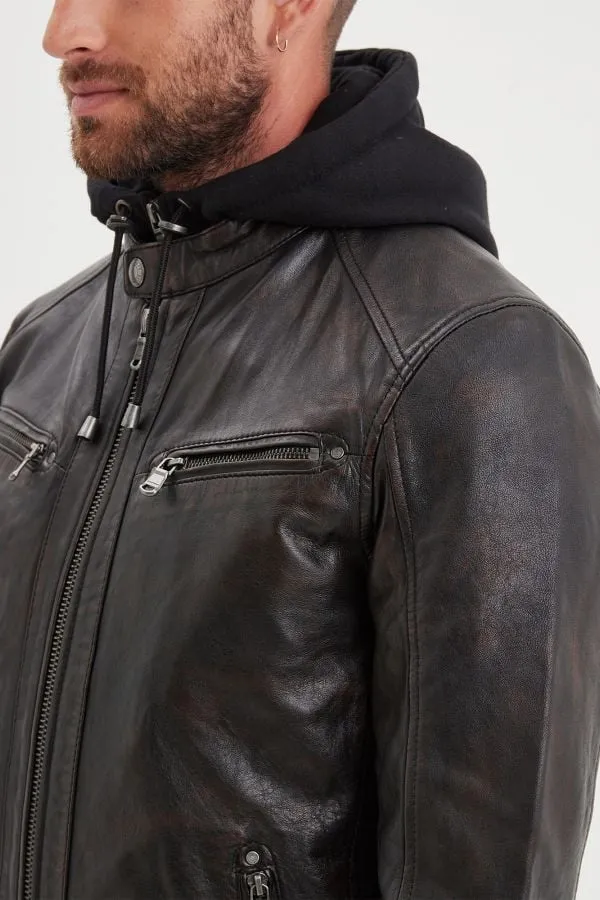 Chaqueta Hombre Daytona Winstoner Sheep Kanval Black/Cognac