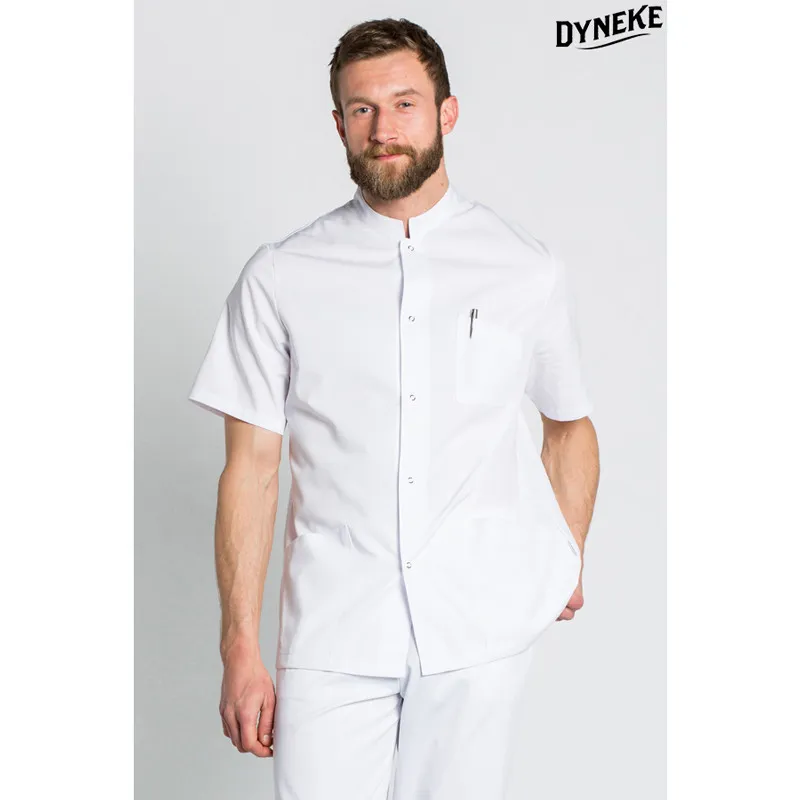 CHAQUETA LABORAL CUELLO TIRILLA BLANCA UNISEX  DYNEKE