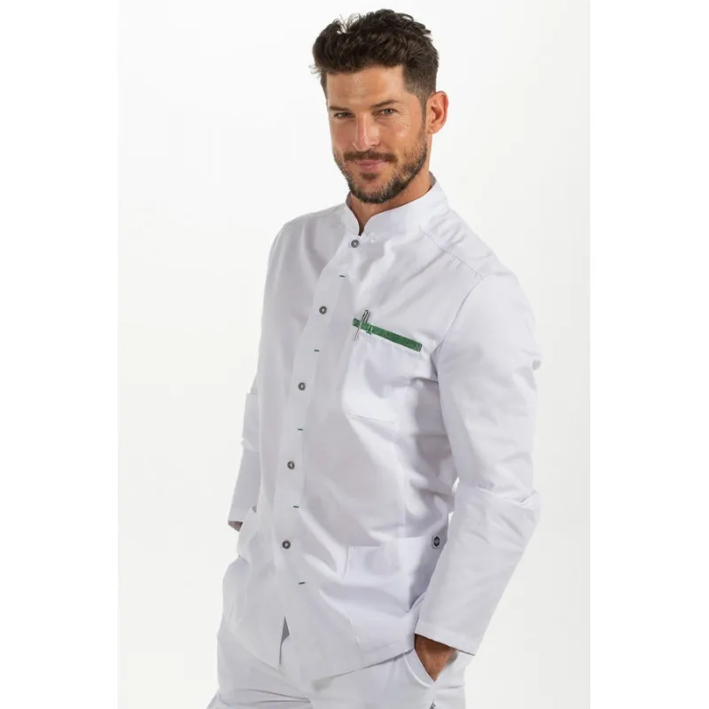 CHAQUETA LABORAL DE HOMBRE MANGA LARGA CONTRASTE VERDE JASPEADO  DYNEKE