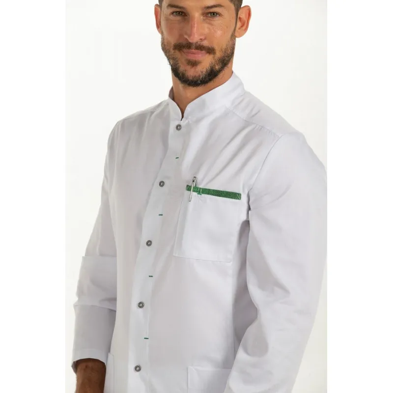 CHAQUETA LABORAL DE HOMBRE MANGA LARGA CONTRASTE VERDE JASPEADO  DYNEKE