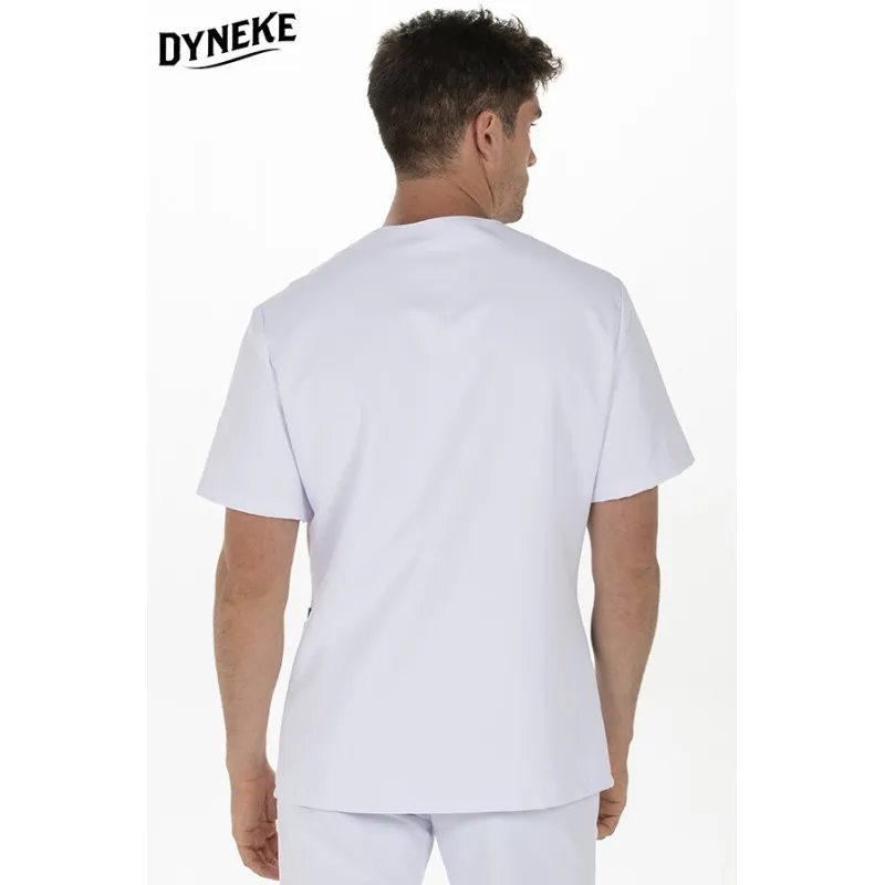 CHAQUETA LABORAL HOMBRE MICROFIBRA MANGA CORTA DETALLE MARINO  DYNEKE