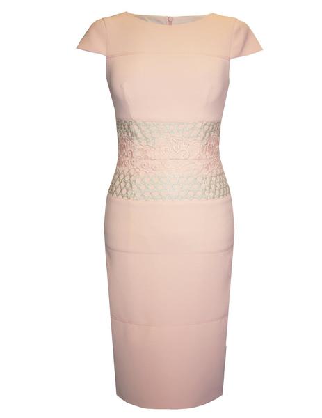 conjunto abrigo vestido guipur
