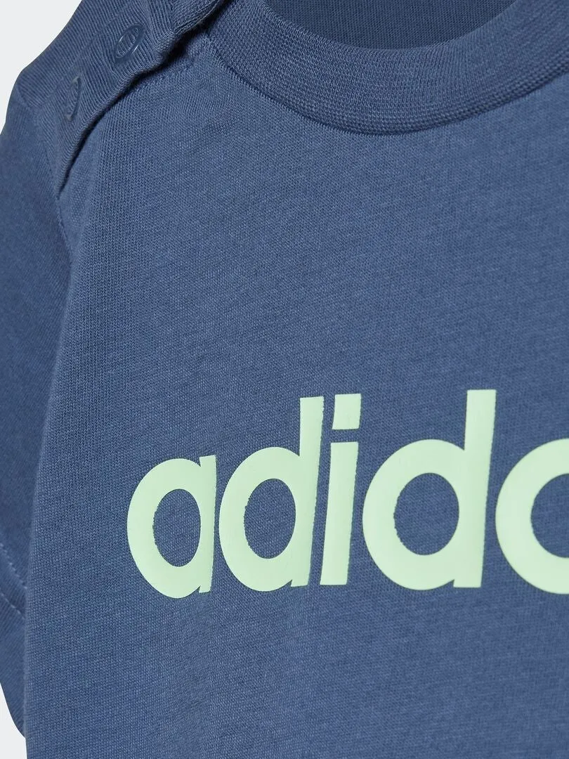 CONJUNTO DE CAMISETA + SHORT 'ADIDAS'  2 PIEZAS  GRIS