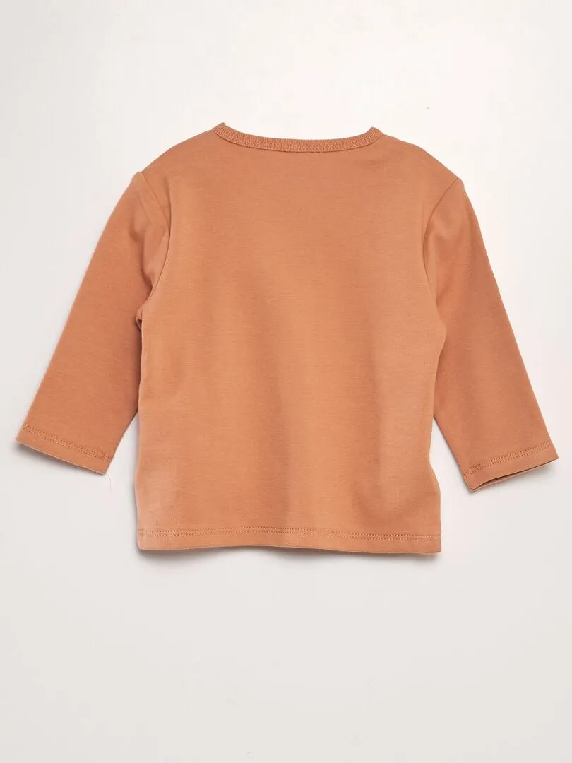 CONJUNTO DE PIJAMA DE PUNTO  BEIGE