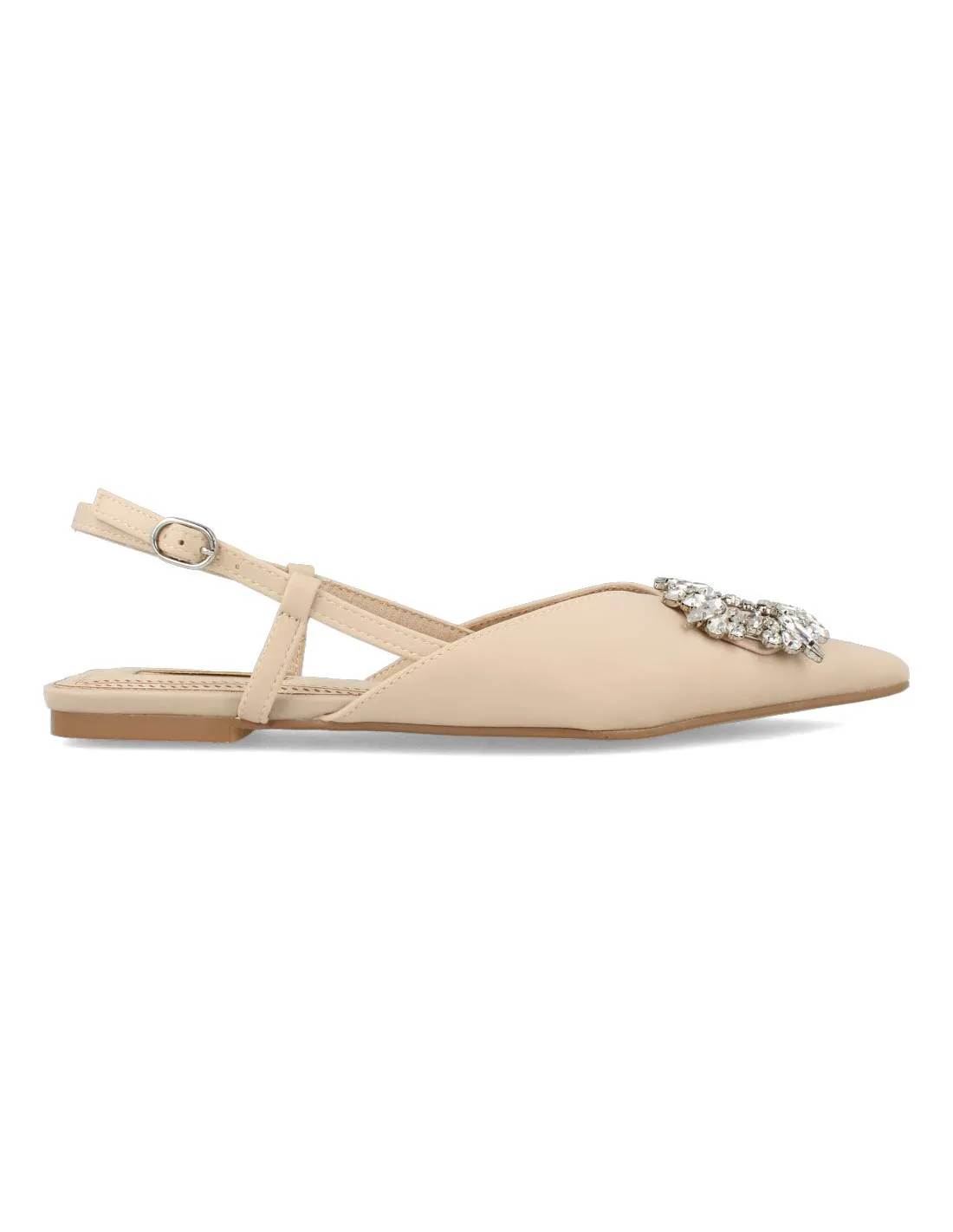 CORINA  SANDALIA PLANA JOYA BEIGE