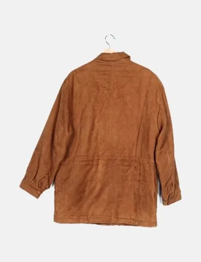 Cortefiel Abrigo camel texturizado