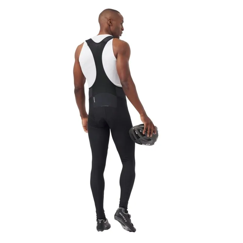 Culotte con tirantes para hombre Odlo Zeroweight Ceramiwarm (Negro)