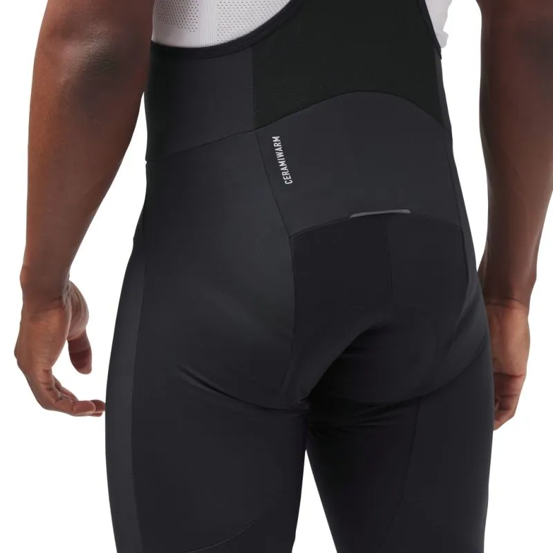 Culotte con tirantes para hombre Odlo Zeroweight Ceramiwarm (Negro)