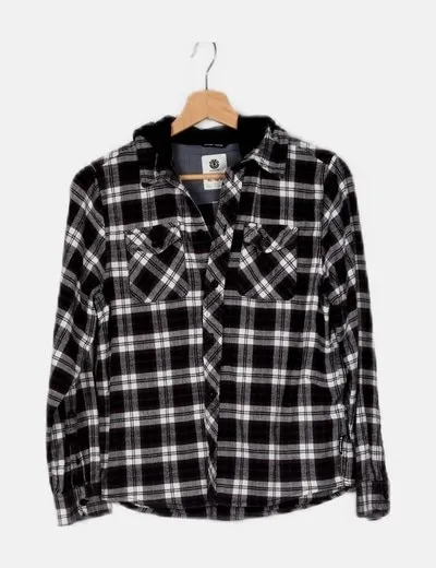 Element Sobrecamisa negra capucha