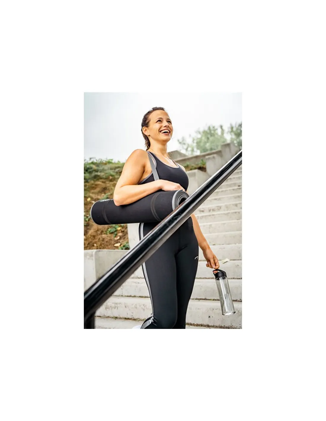 Esterilla de fitness Avento Neopreno Estampada Negro