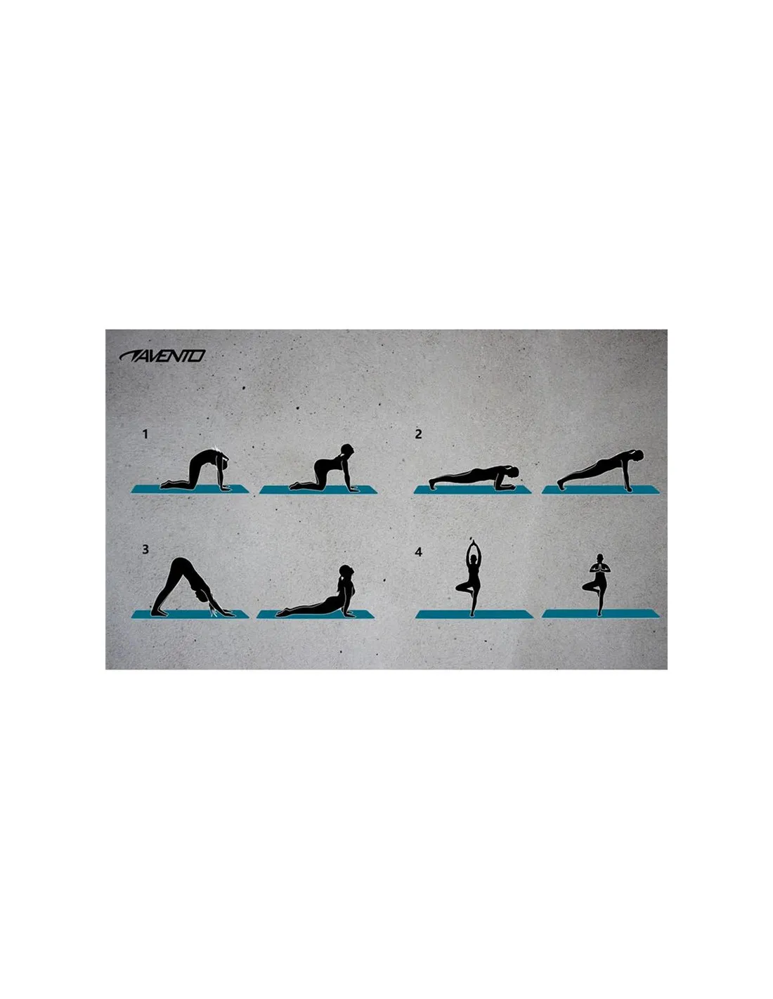 Esterilla de fitness Avento Neopreno Estampada Negro