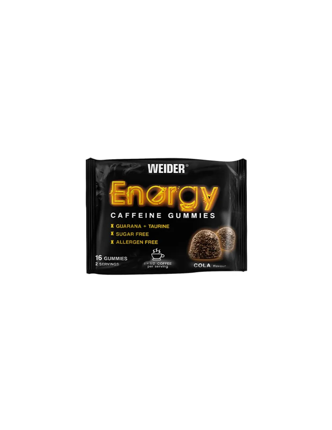 Gominolas Weider Gummies Energy Caffeine