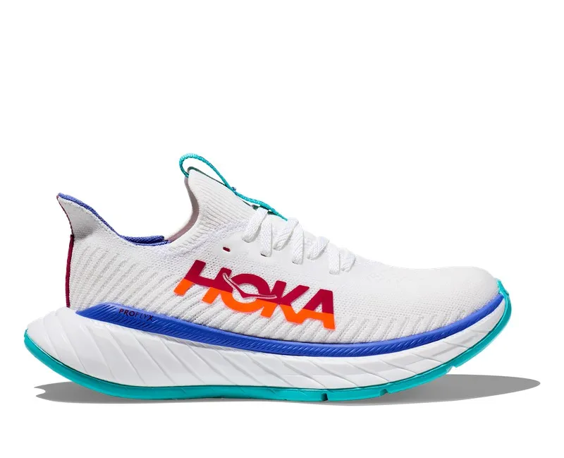 Hoka CARBON X 3 Hombre WHITE/FLAME
