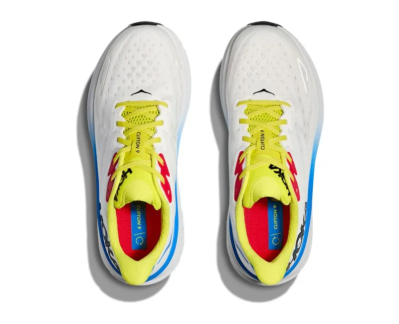 Hoka CLIFTON 9 Hombre Blanc de Blanc Virtual Blue
