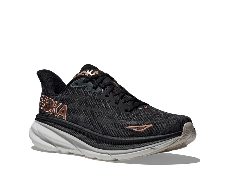 Hoka CLIFTON 9 Mujer Black / Rose Gold